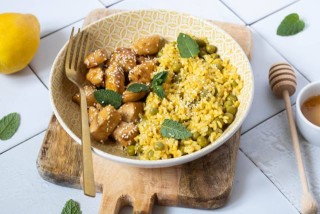 Lemon chicken with rice