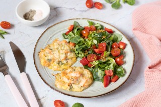 Polpette di Salmone con Insalata