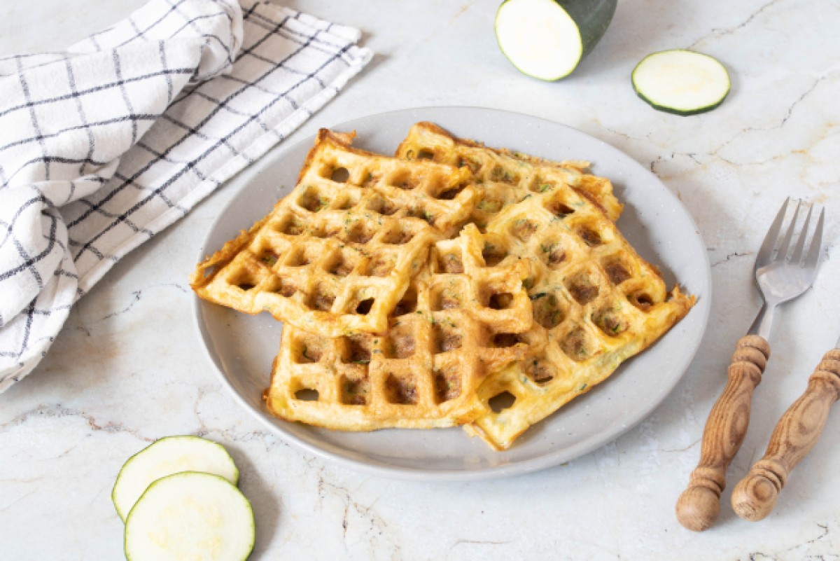 Keto courgette waffles