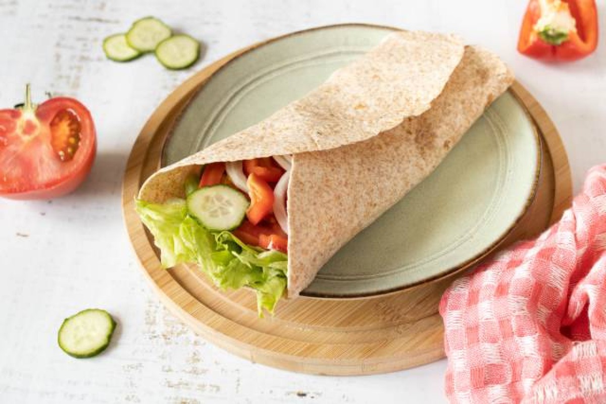 Wrap met kip en groenten
