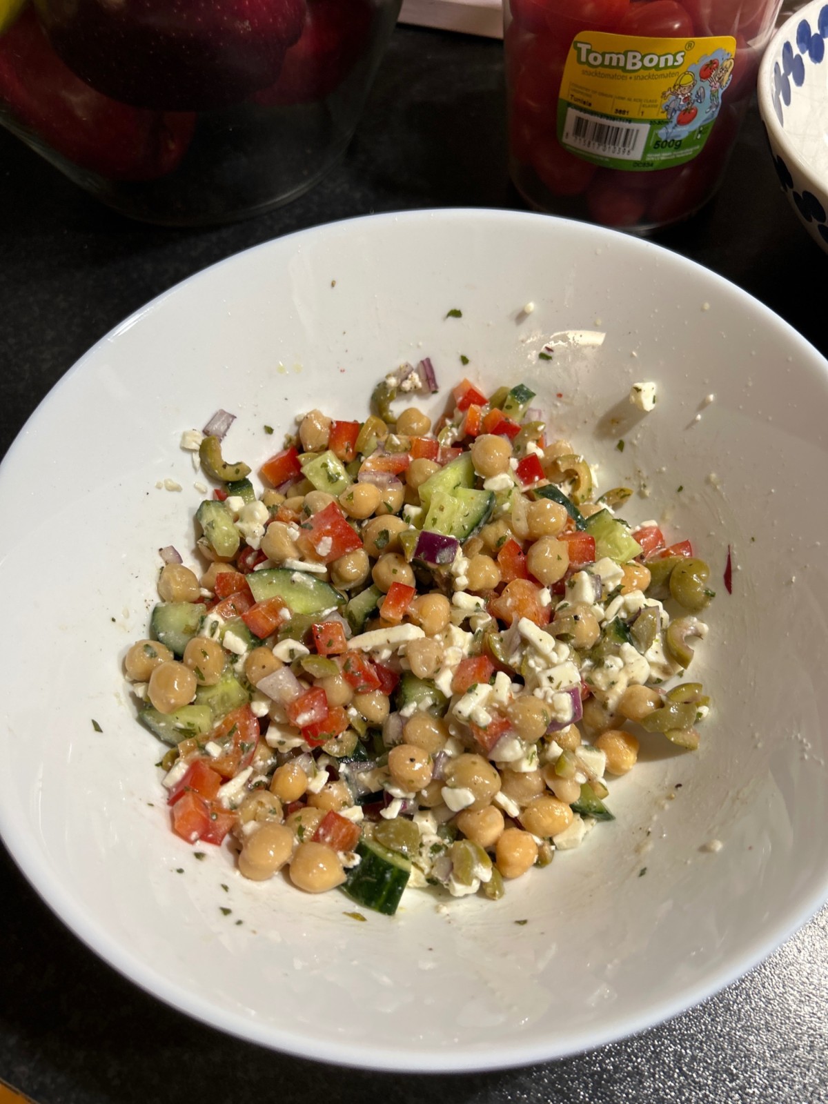 Mediterranian chick pea salad