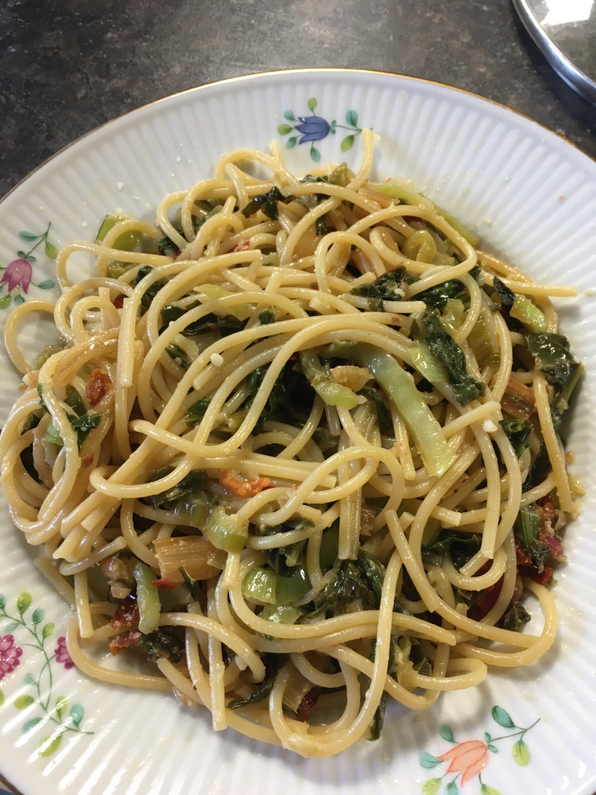 Spaghetti mit Mangold