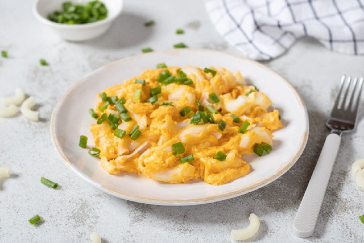 Gluten-free mac ‘n’ cheese with sweet potato puree