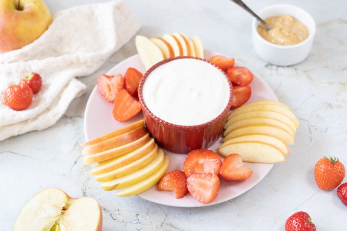 Frutta con salsa proteica