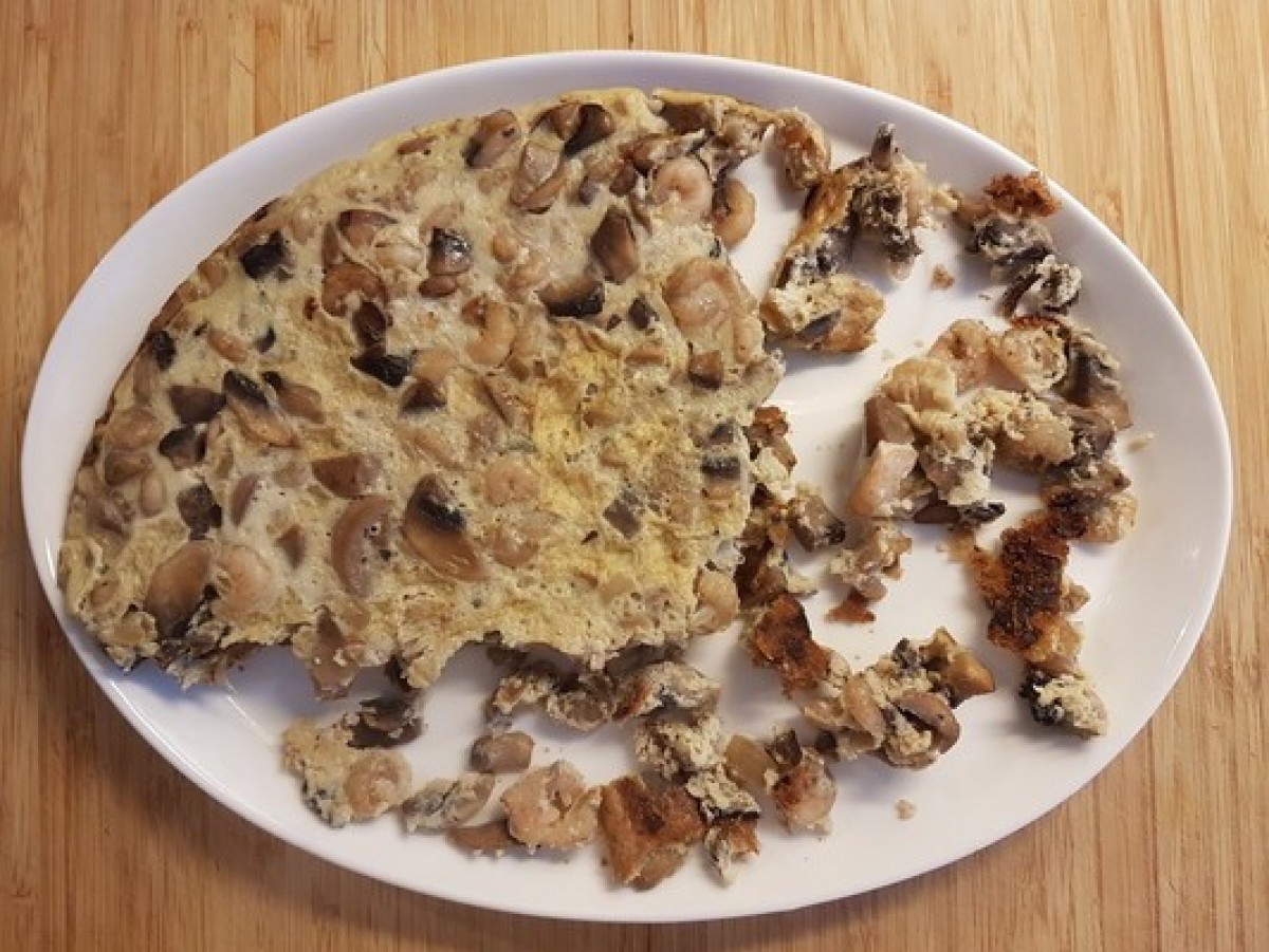 Przepis na Omlet z krewetkami i pieczarkami