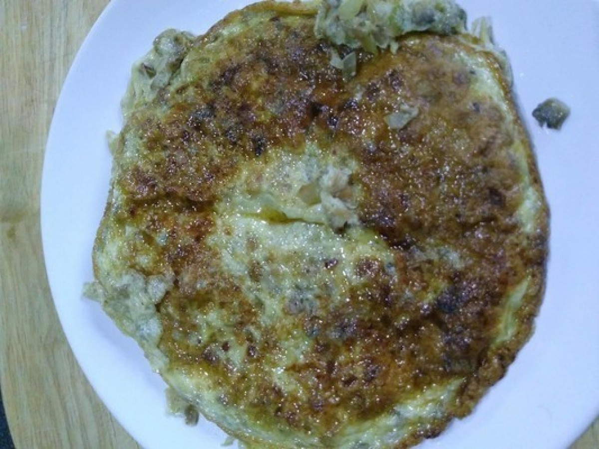 Przepis na Omlet z krewetkami i pieczarkami