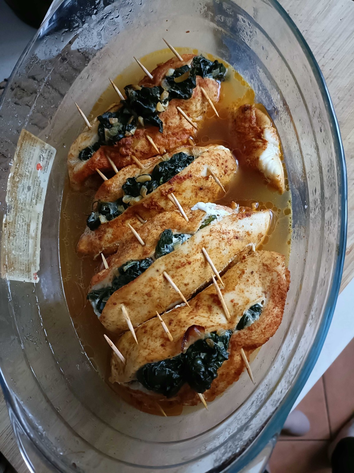 Przepis na Pierś z kurczaka faszerowana szpinakiem i serem feta