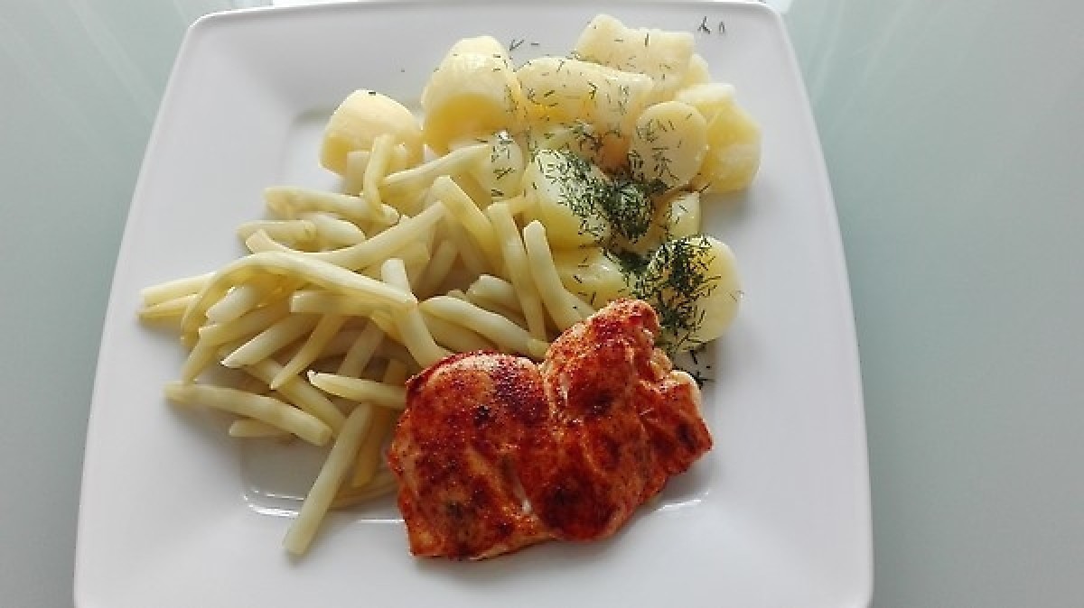 Przepis na Pierś z kurczaka z fasolą i ziemniakami