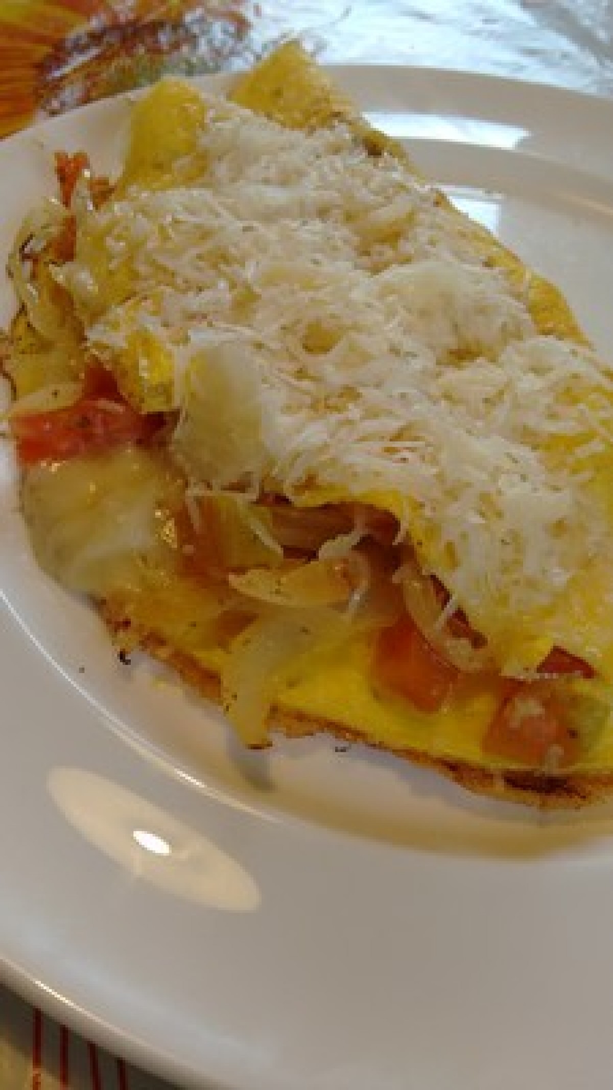 Przepis na Omlet z pomidorem i cebulą