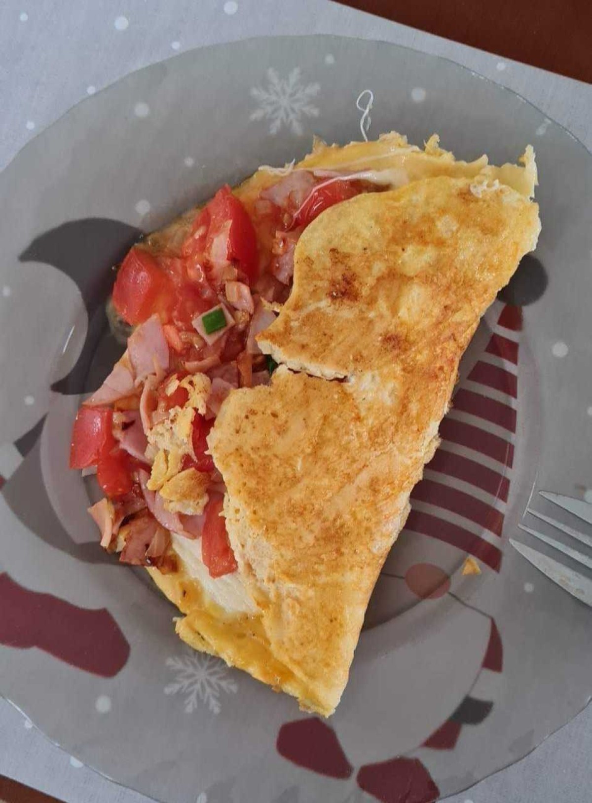 Przepis na Omlet z pomidorem i cebulą