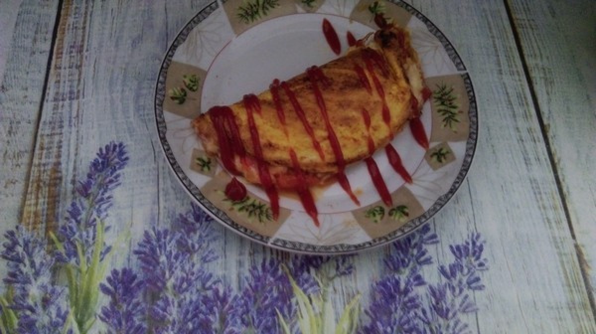 Przepis na Omlet z pomidorem i cebulą