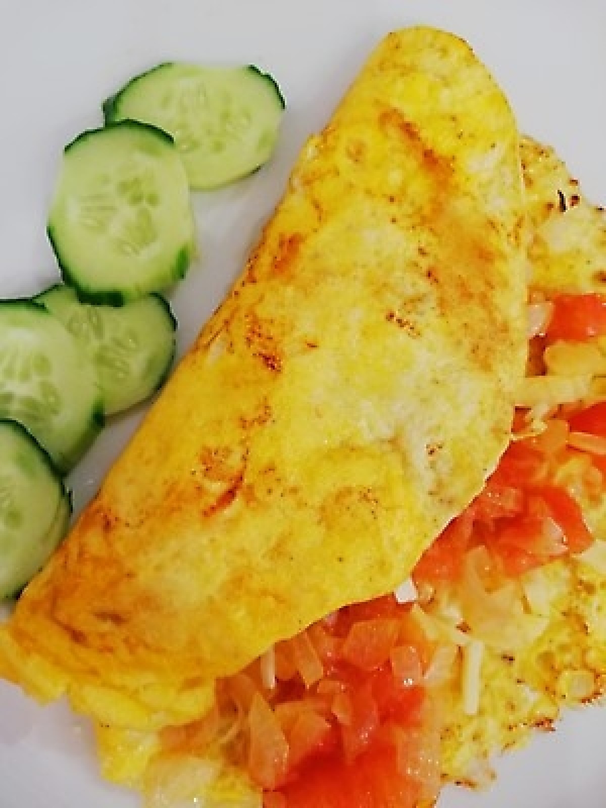 Przepis na Omlet z pomidorem i cebulą
