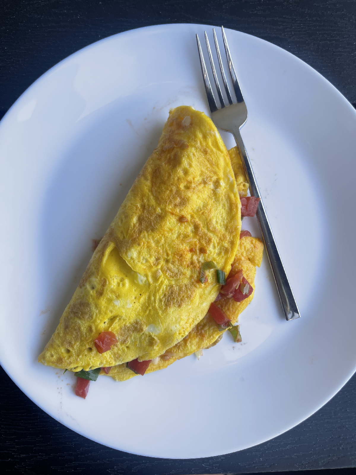 Przepis na Omlet z pomidorem i cebulą