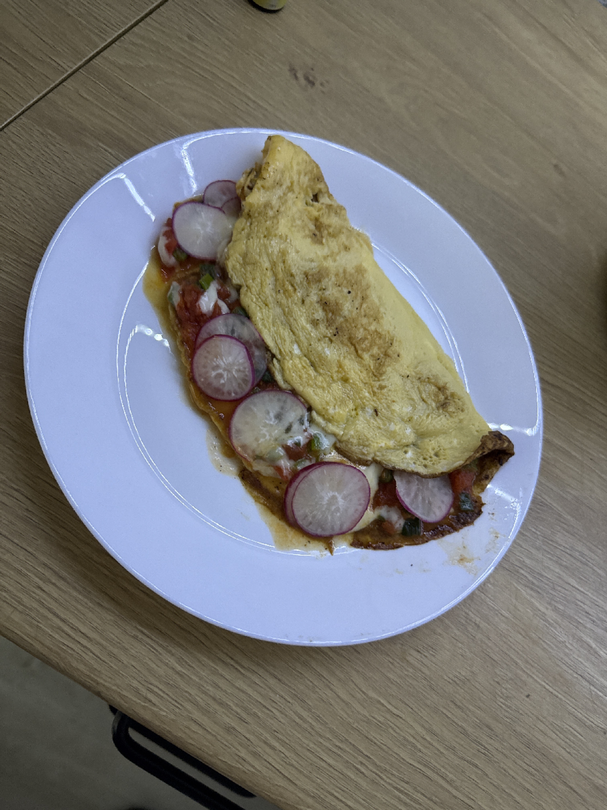 Przepis na Omlet z pomidorem i cebulą