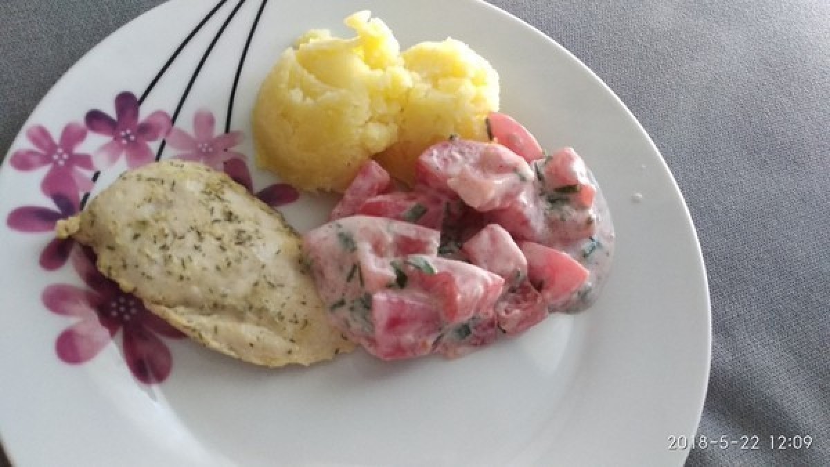 Przepis na Pierś z kurczaka w musztardzie z kaszą i fasolką szparagową