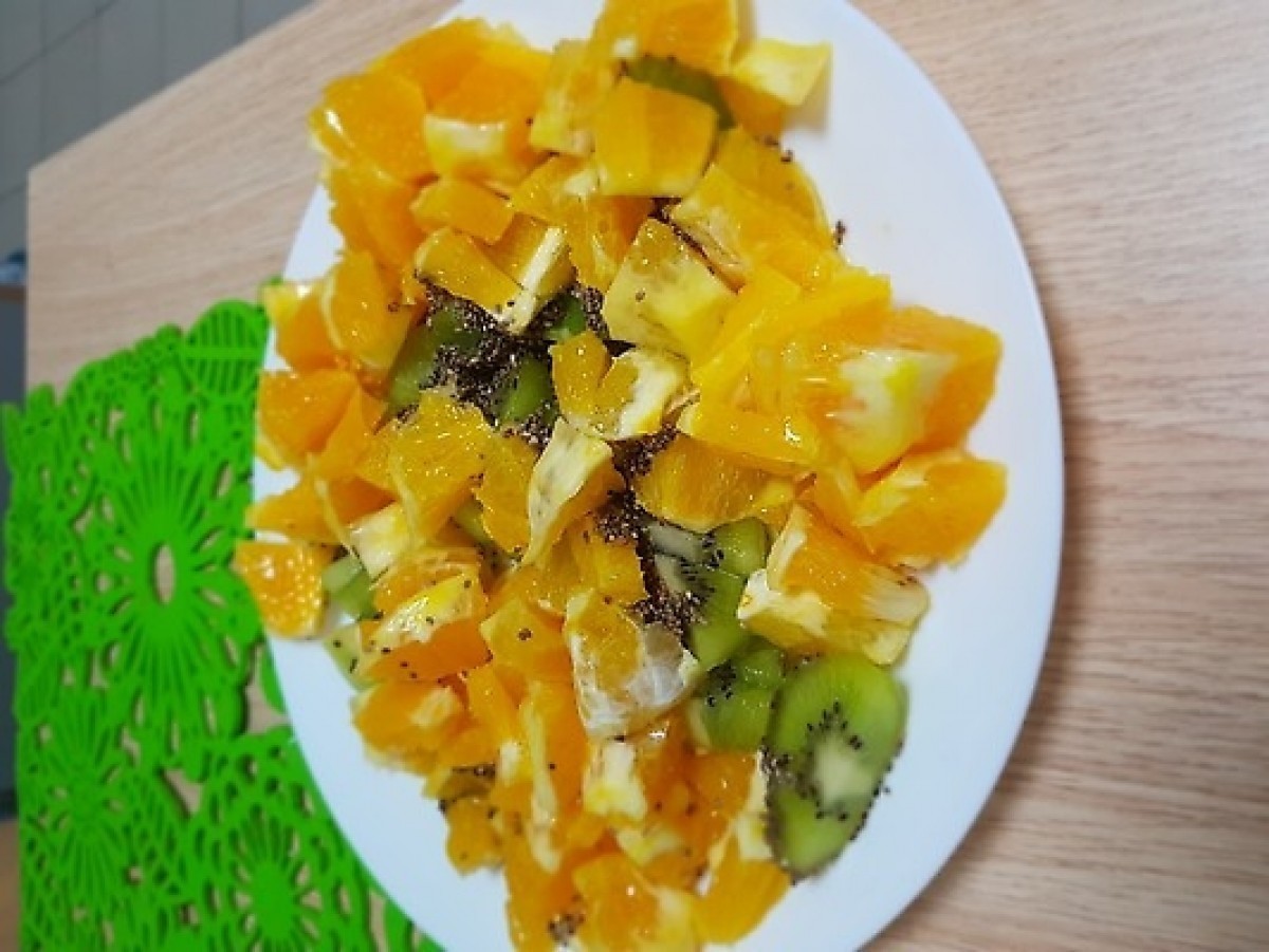 Przepis na Sok z pomarańczy, kiwi i nasion