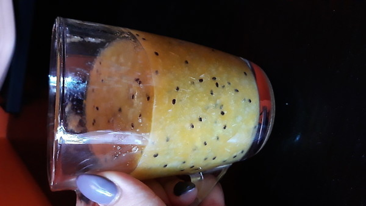 Przepis na Sok z pomarańczy, kiwi i nasion