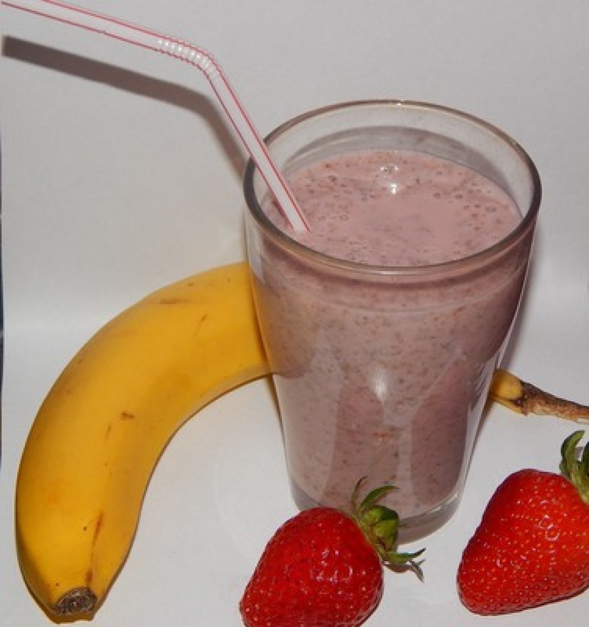 Przepis na Krem bananowo-truskawkowy