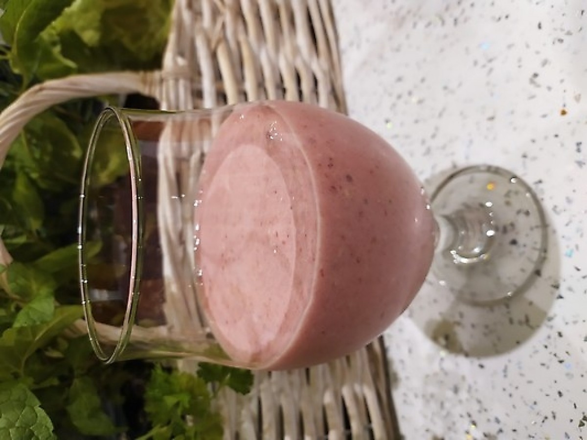 Przepis na Krem bananowo-truskawkowy