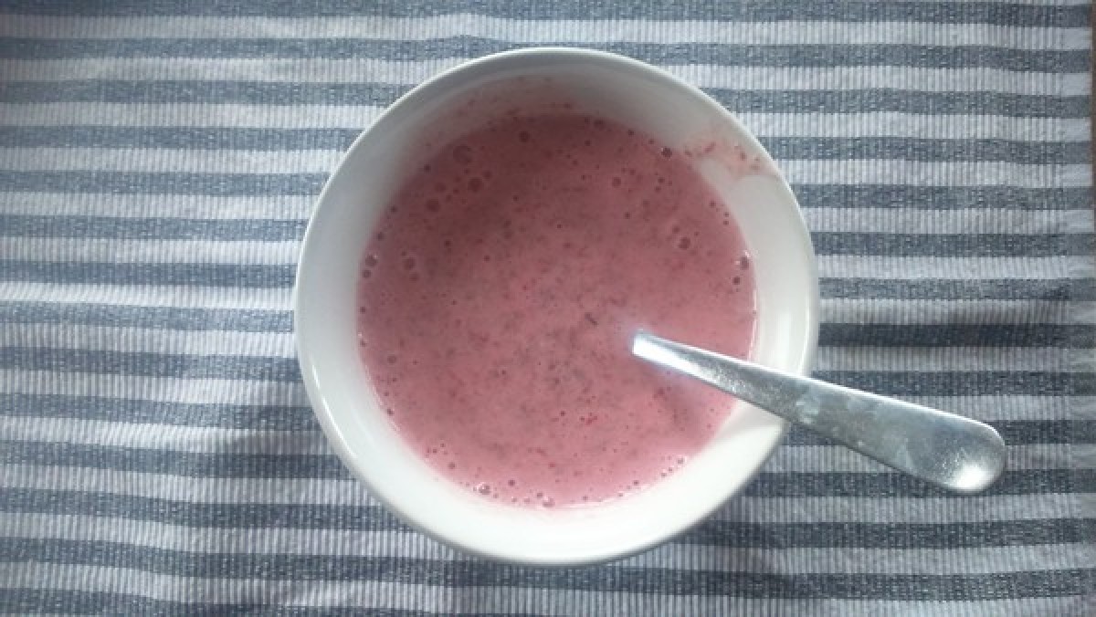 Przepis na Krem bananowo-truskawkowy