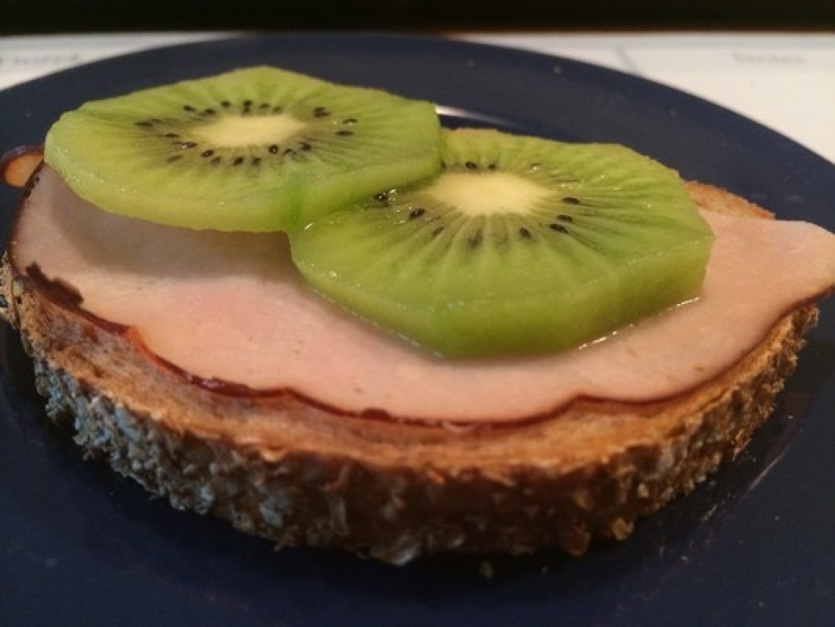 Przepis na Kanapka z szynką i kiwi