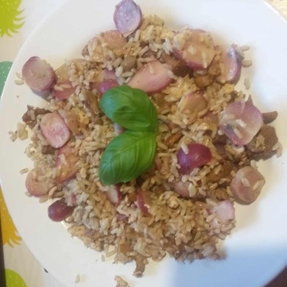 Przepis na Mięso mielone z ryżem cukinią i pieczarkami