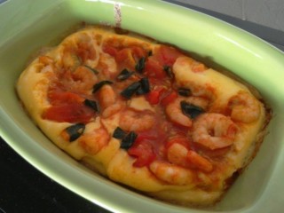 Frittata z krewetkami