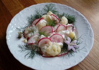 Sałatka z kalafiora i rzodkiewek