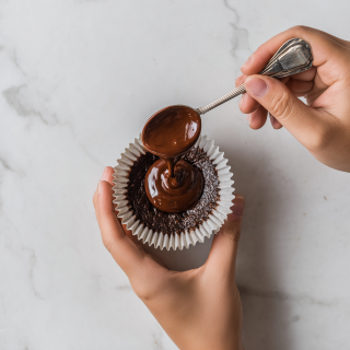 Chocolate Muffins with Chocolate Cream