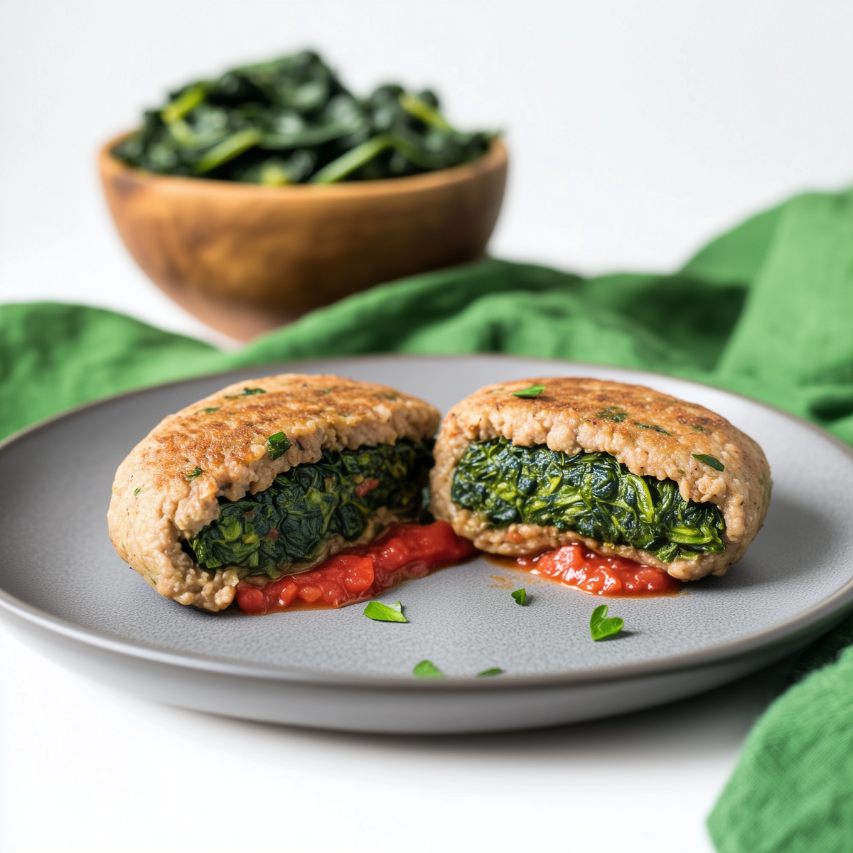 Calzone Keto con Spinaci