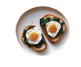 Tosty z jajkiem i szpinakiem