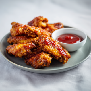Alette di pollo stile KFC con salsa di pomodoro