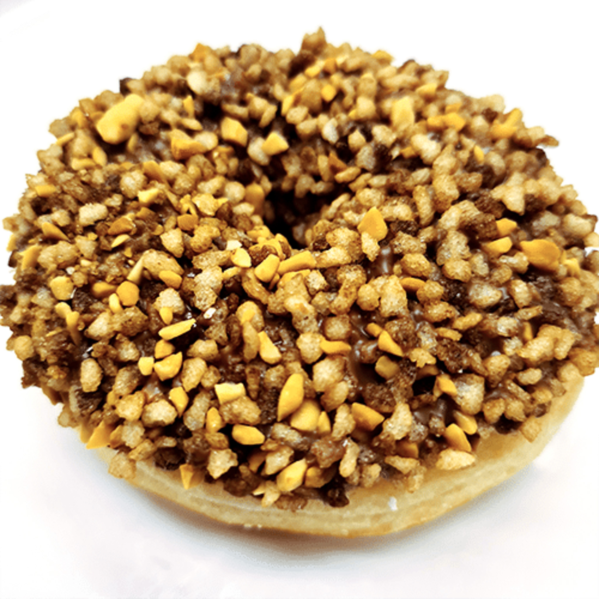 Chocoladedip en pindanootjes luxe donut