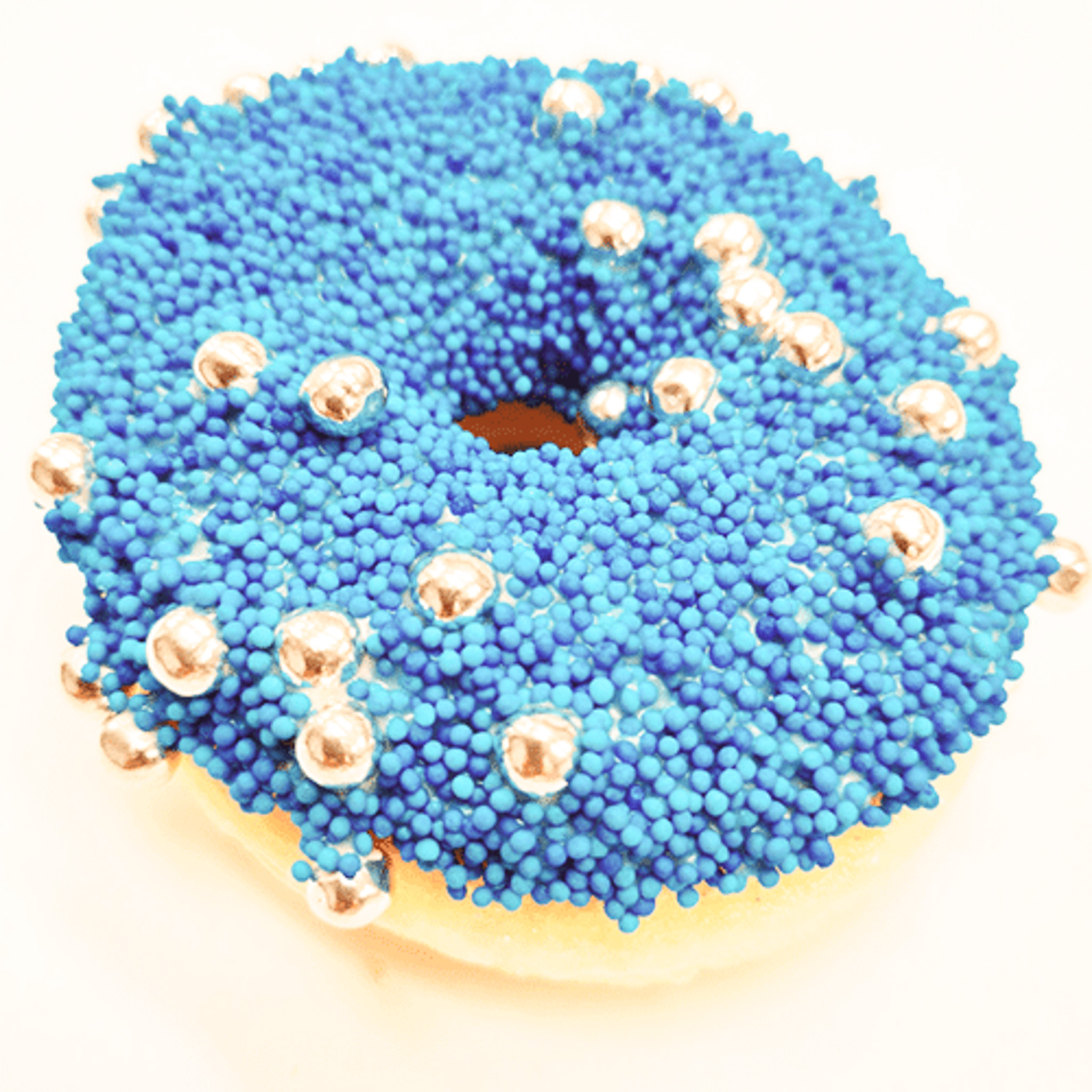 Blauwe luxe donut