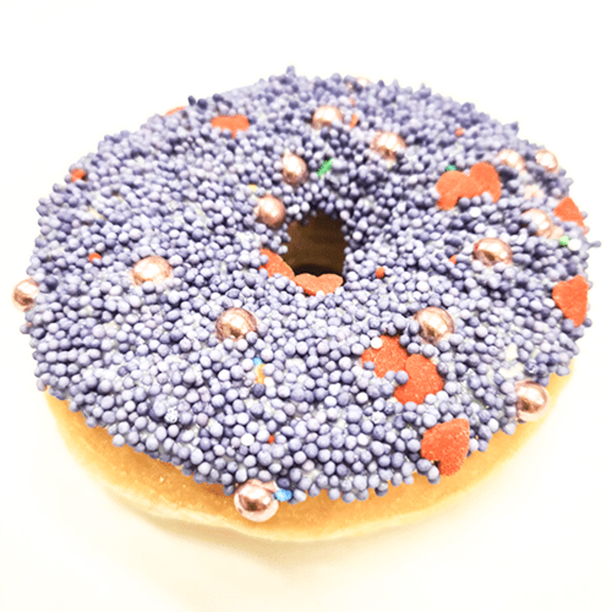 Paarse luxe donut