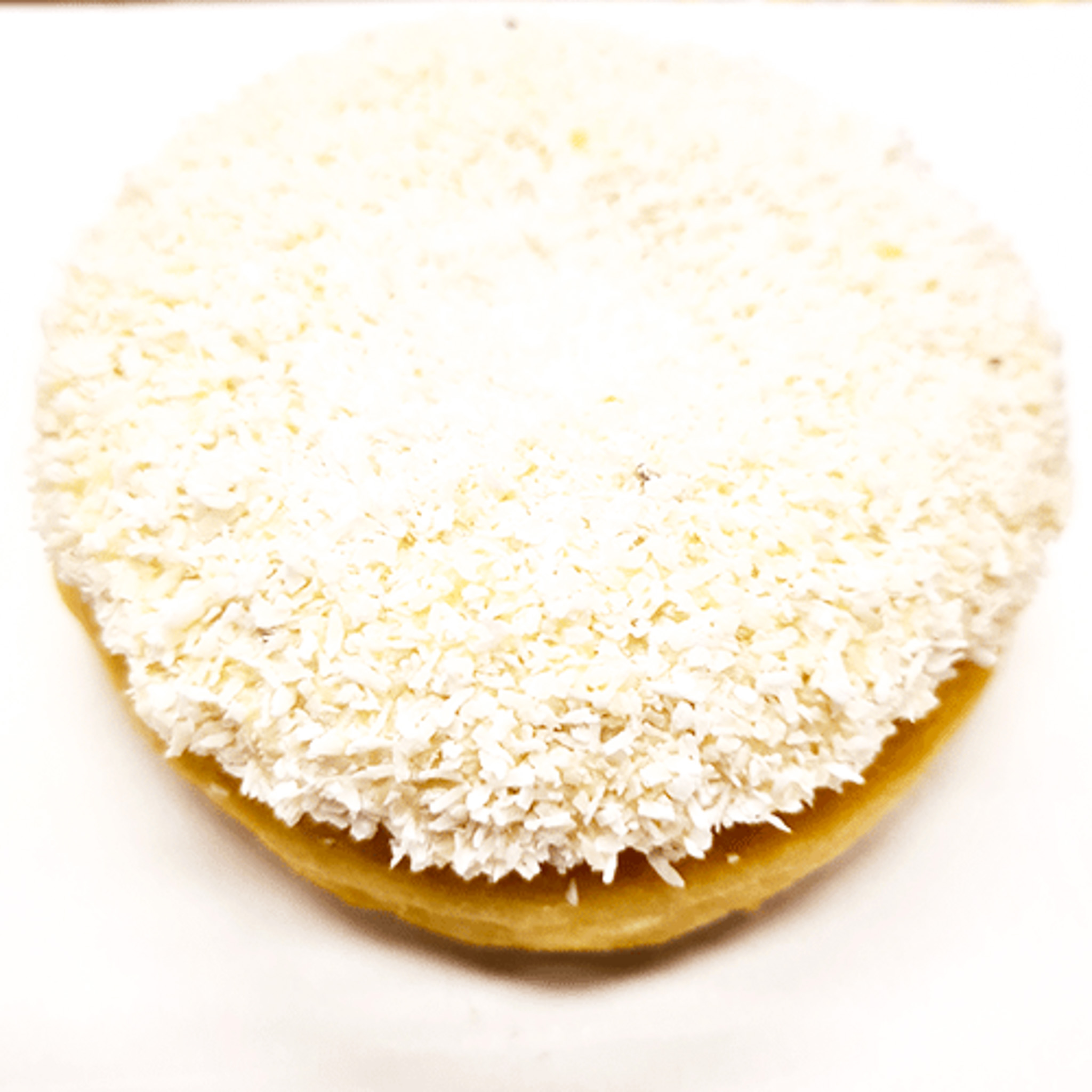 Witte chocolade dip en kokos luxe donut