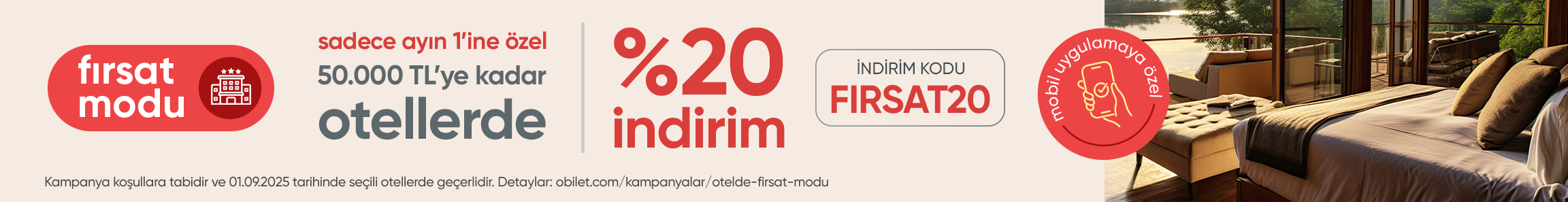 Otel Rezervasyonunda Sadece Ayın 1’ine Özel Fırsatlar!