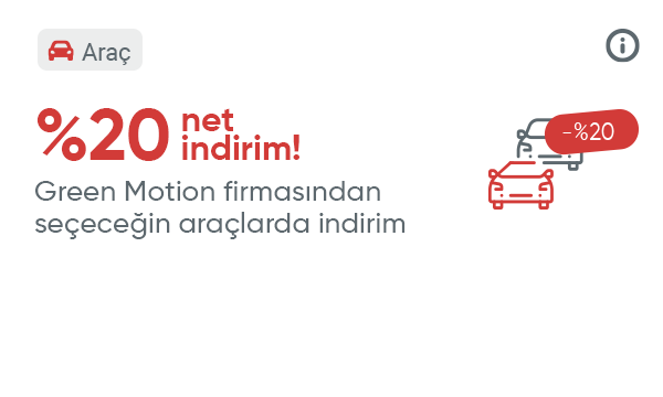GreenMotion Firması Kartal ve Maltepe Şubelerine Özel Seçeceğiniz Araçlarda %20 İndirim Kodu