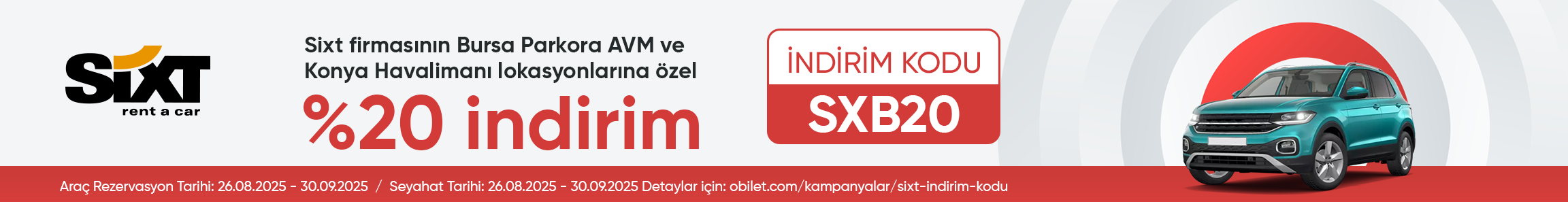 Sixt Firmasından Seçeceğiniz Araçlarda %20 İndirim Kodu