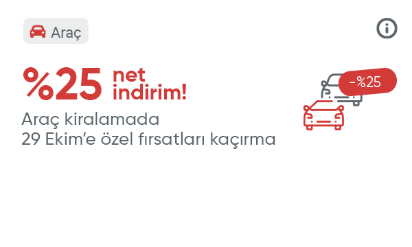 Obilet’ten Araç Kiralamada 29 Ekim’e Özel Fırsat!