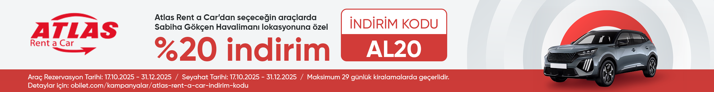 Atlas Rent a Car Firmasından Seçeceğiniz Araçlarda %20 İndirim Kodu