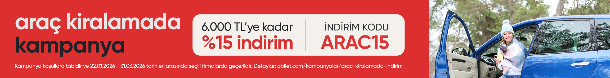 Obilet’ten Araç Kiralama Fırsatları!