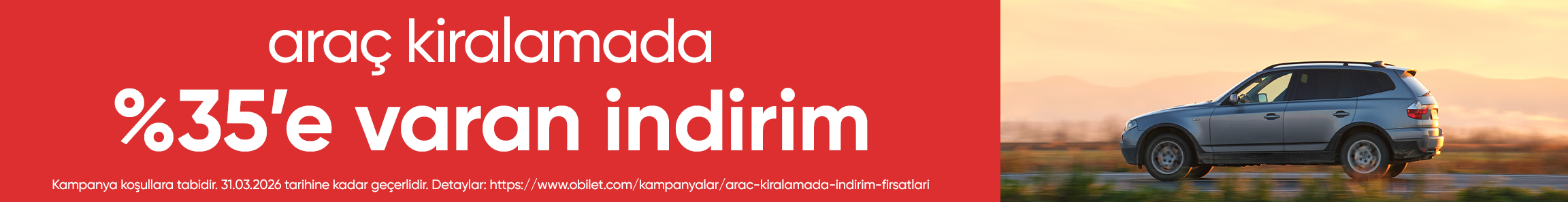 Obilet’ten Araç Kiralamada %35’e Varan İndirim Fırsatları!
