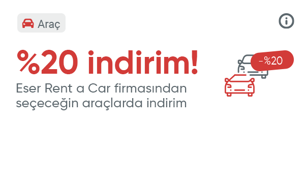 Eser Rent a Car Firmasından Seçeceğiniz Araçlarda %20 İndirim Kodu