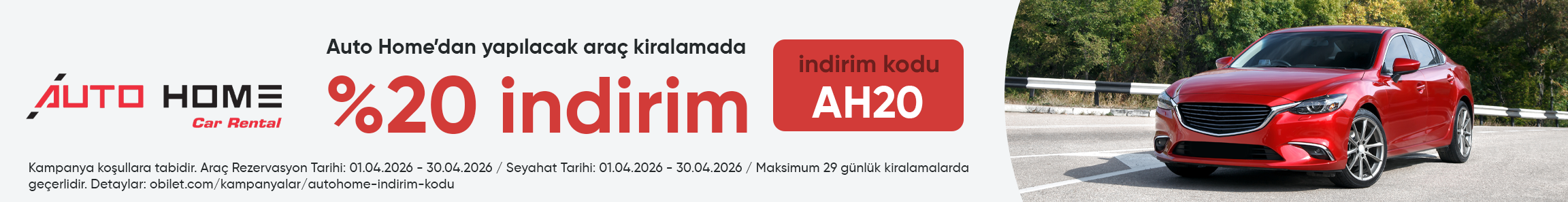 Auto Home Firmasından Seçeceğiniz Araçlarda %20 İndirim Kodu