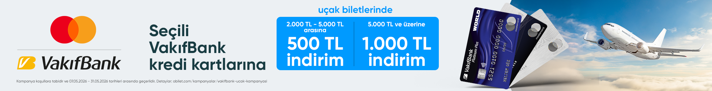 VakıfBank ile Uçakta 1.000 TL’ye Varan İndirim