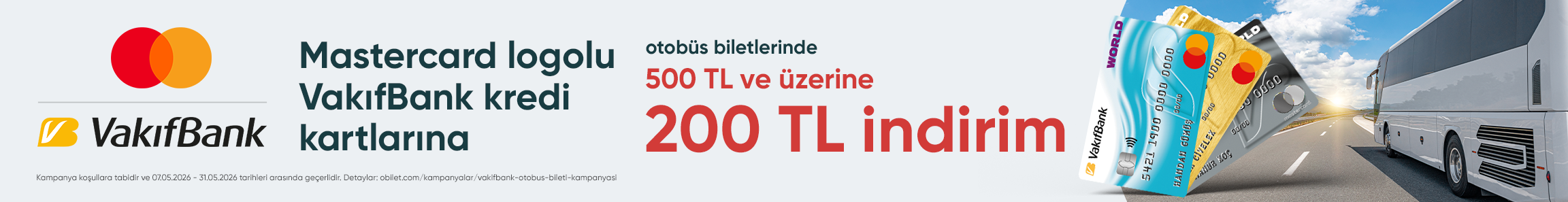 VakıfBank ile Otobüs Biletlerinde 200 TL İndirim