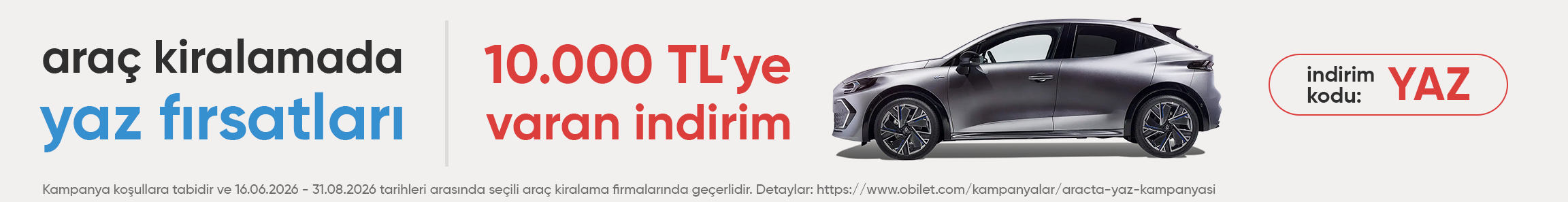 Obilet’ten Araç Kiralamada Yaz Fırsatları!