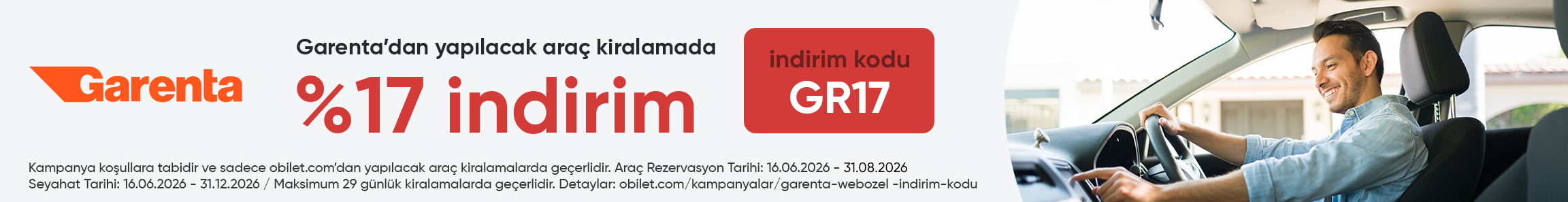 Garenta Firmasından Seçeceğiniz Araçlarda %17 İndirim Kodu