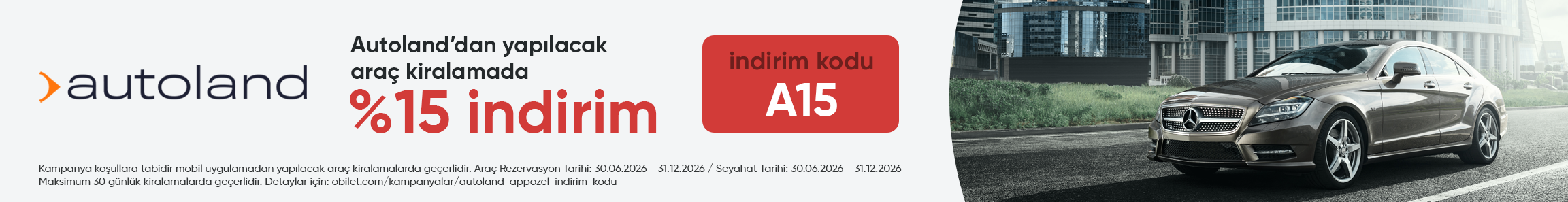 Autoland Firmasından Seçeceğiniz Araçlarda %15 İndirim Kodu